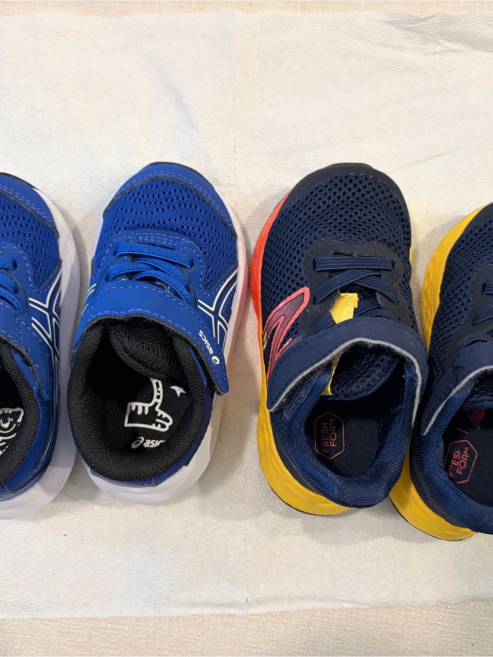 Kids ASICS and new balance shoes